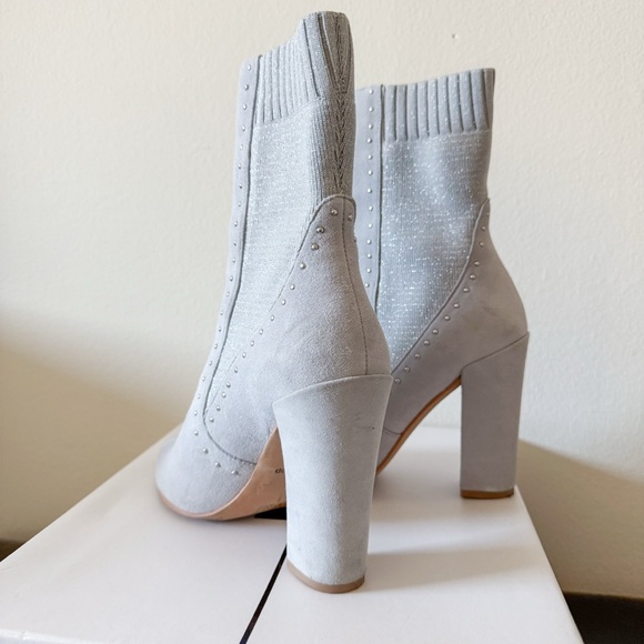 Dolce Vita Women's Echo Mid Calf Boots Silver Suede - Picture 2 of 5